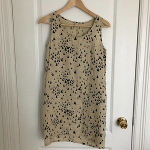 MOCIUN Linen Dress Hand-printed